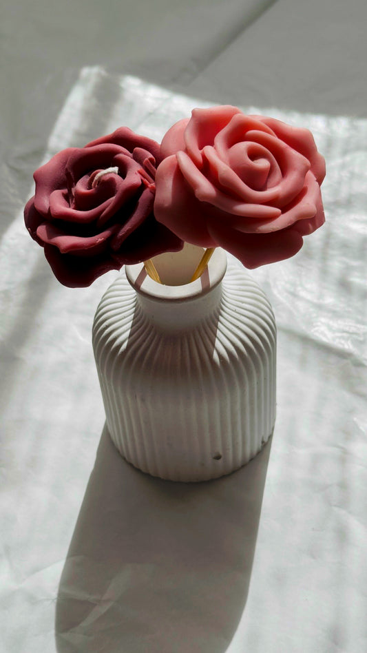 Florero con flores de cera de soja, regalo decorativo — VIGGÓ STUDIO (foto 2)