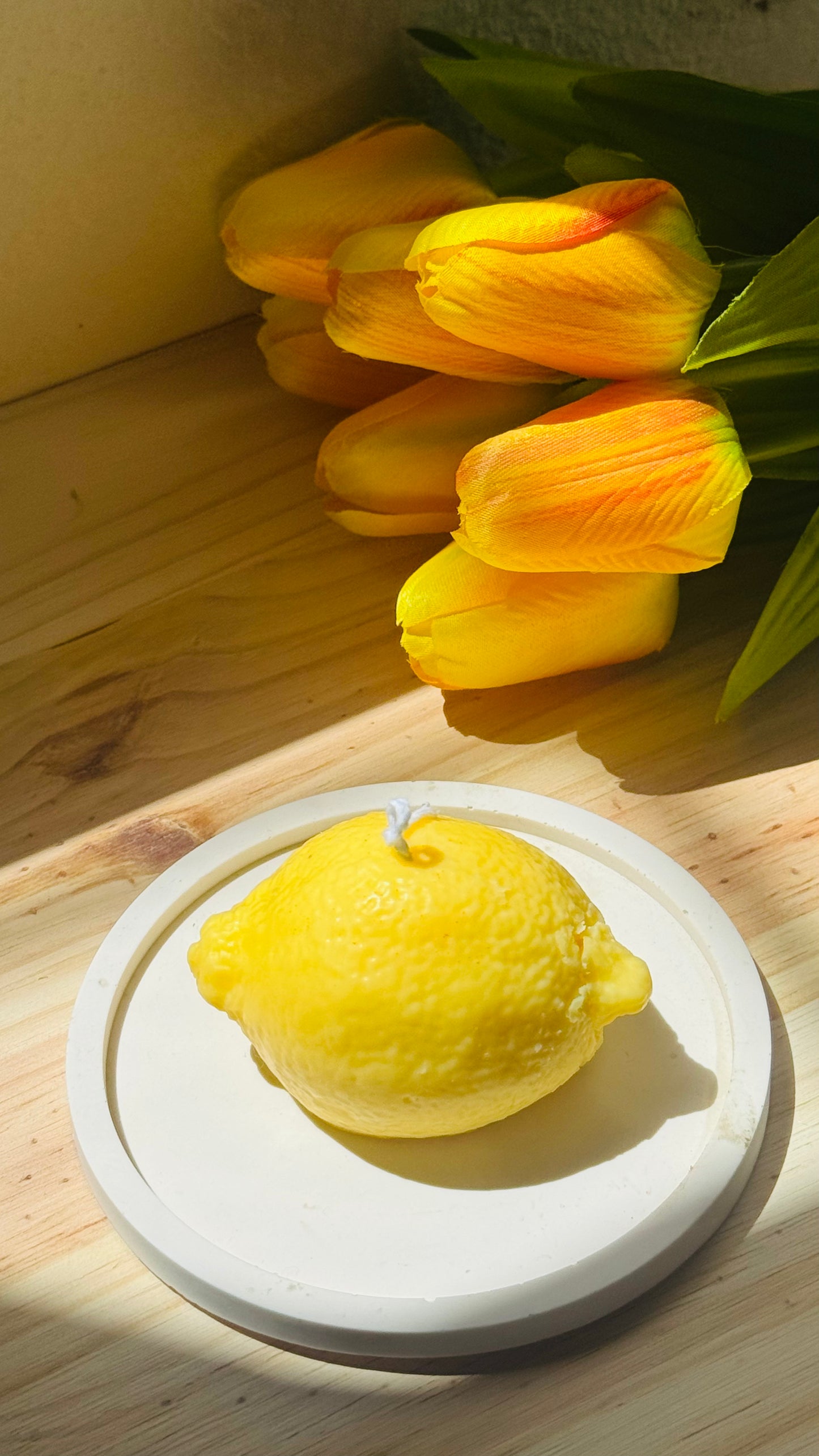 Pack 3 velas Lumen Citrus de cera de soja, aroma lemon cream — VIGGÓ STUDIO (foto 4)