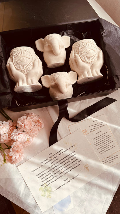 Kit Colección Raíz de 4 velas de soja con intención — VIGGÓ STUDIO