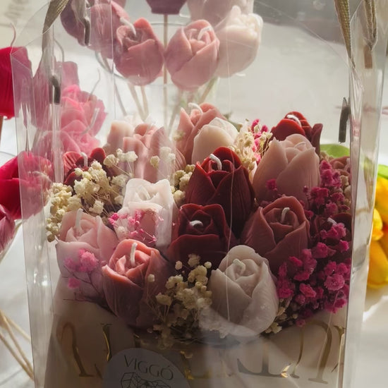 Bouquet de tulipanes de cera de soja en movimiento — VIGGÓ STUDIO