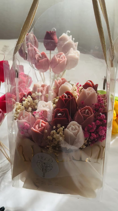 Bouquet de tulipanes de cera de soja en movimiento — VIGGÓ STUDIO