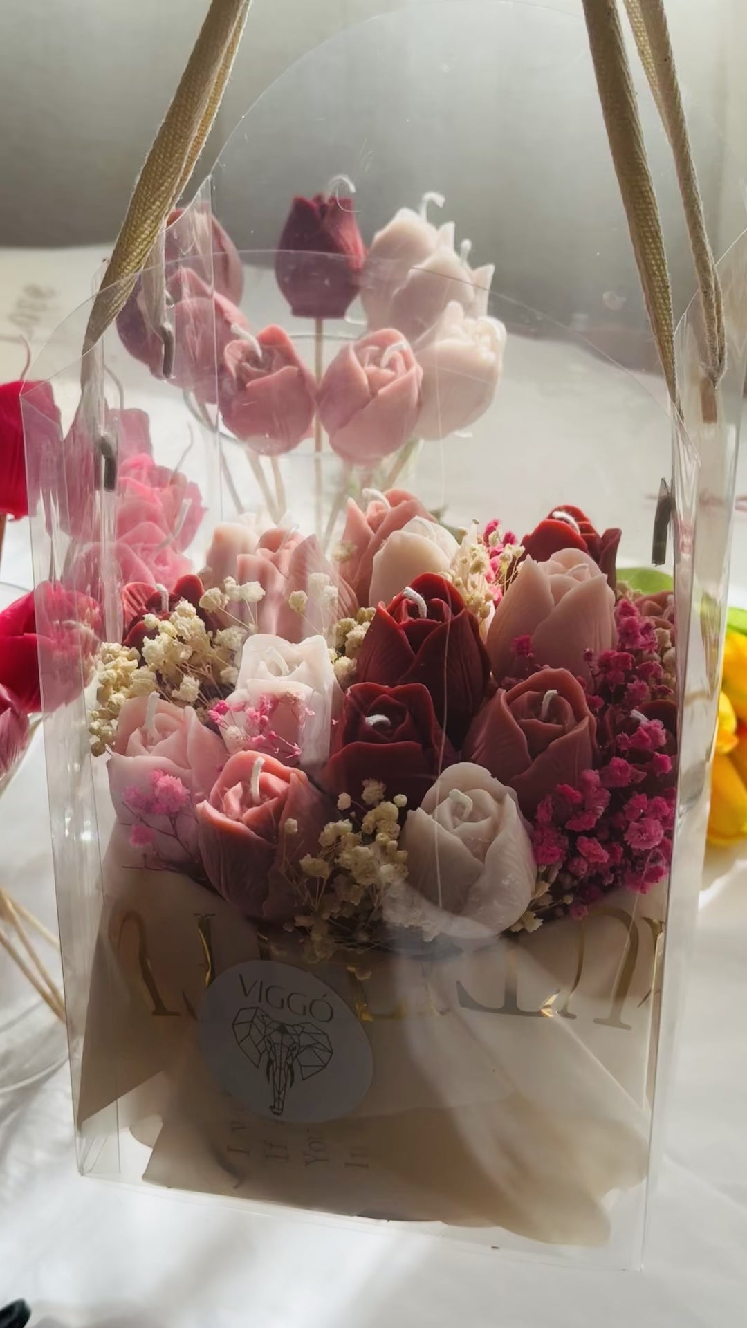Bouquet de tulipanes de cera de soja en movimiento — VIGGÓ STUDIO