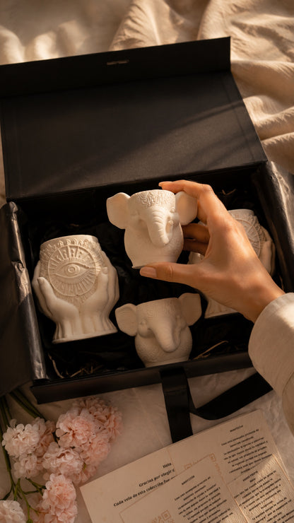 Kit Colección Raíz — 4 velas artesanales en su caja regalo — VIGGÓ STUDIO